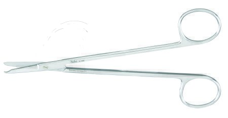 Scissors Stitch Miltex® Long 6 Inch Length OR Grade German Stainless Steel NonSterile Finger Ring Handle Straight Blade Blunt Tip / Blunt Tip by Integra York PA, Inc. (Miltex)  ID 9-106
